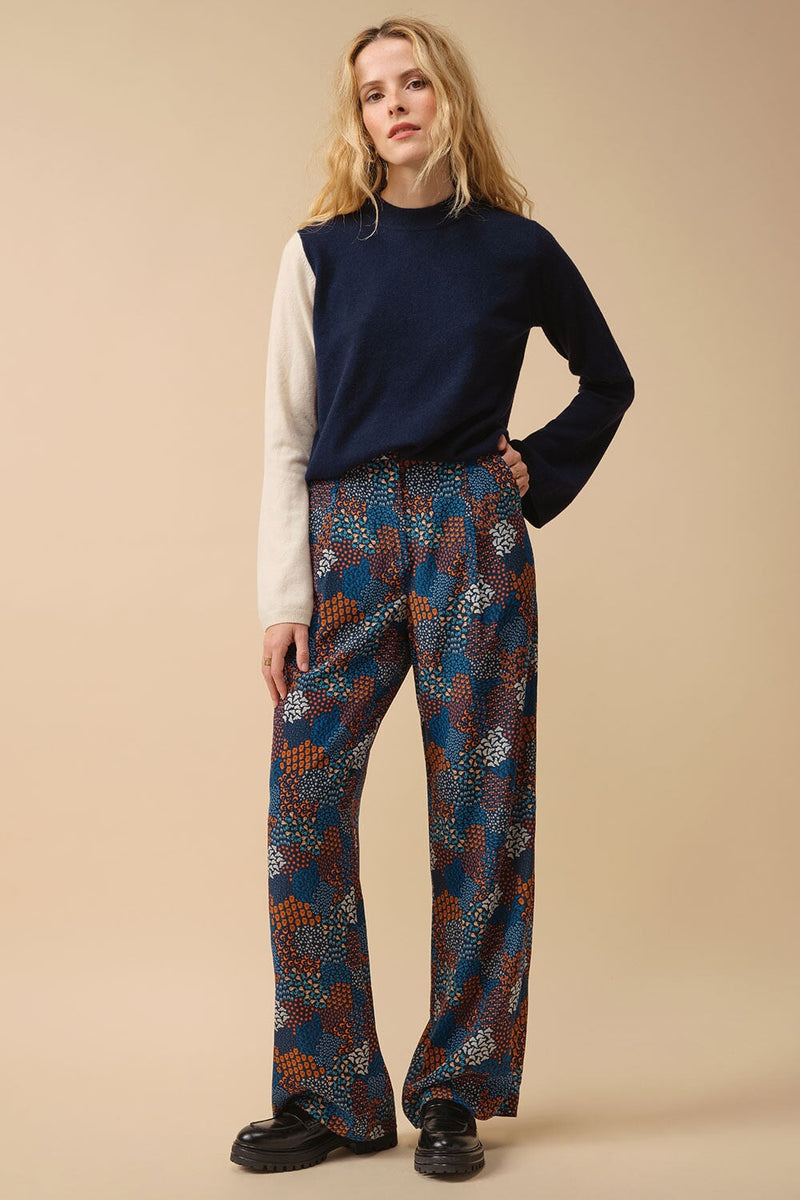 Pantalon Olympe En Soie Zodiac - Bleu