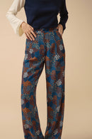 Pantalon Olympe En Soie Zodiac - Bleu