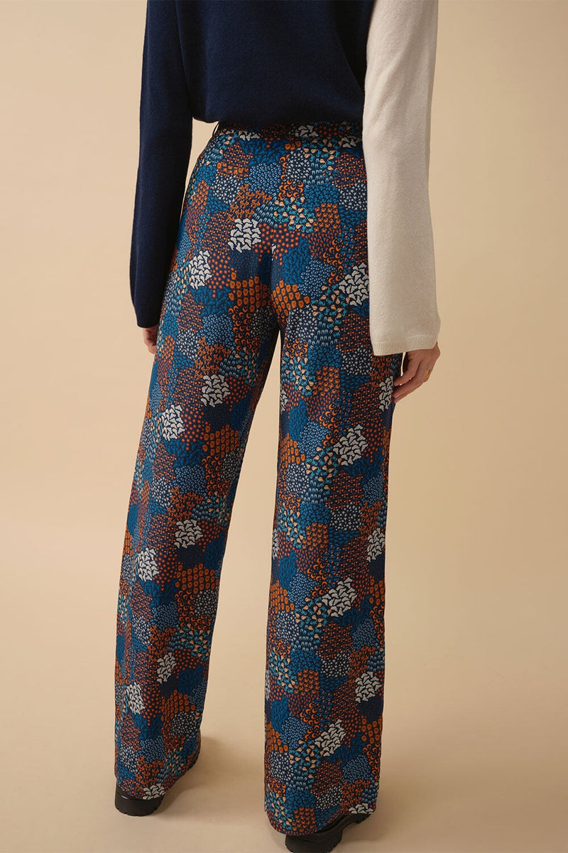 Pantalon Olympe En Soie Zodiac - Bleu