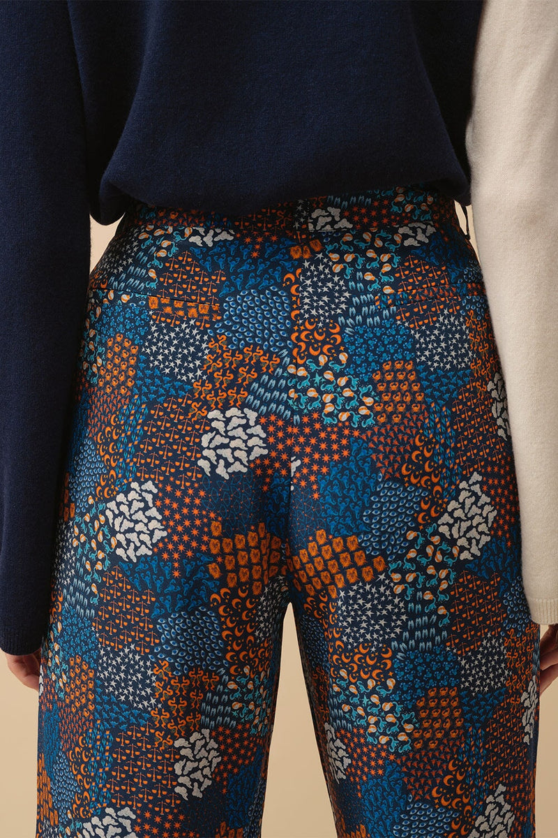 Pantalon Olympe En Soie Zodiac - Bleu