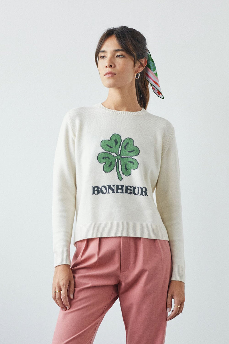 Pull Bonheur En Laine - Blanc