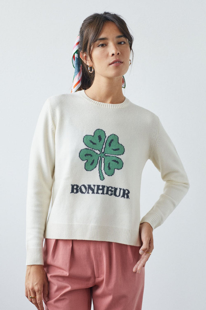 Pull Bonheur En Laine - Blanc