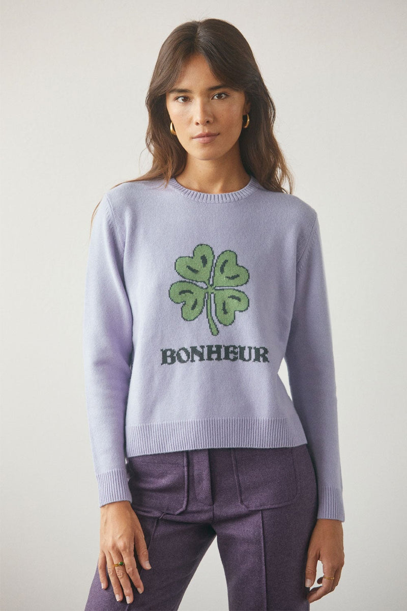 Pull Bonheur Violet En Laine - Violet