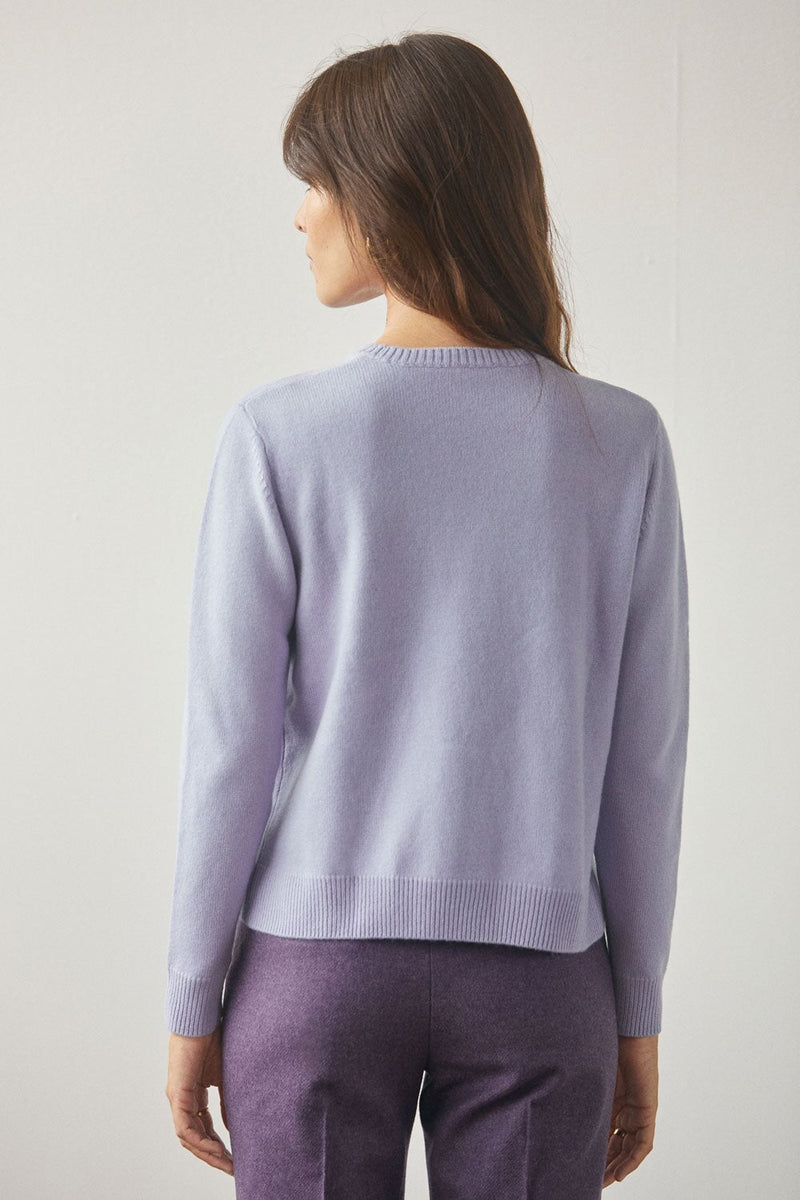 Pull Bonheur Violet En Laine - Violet