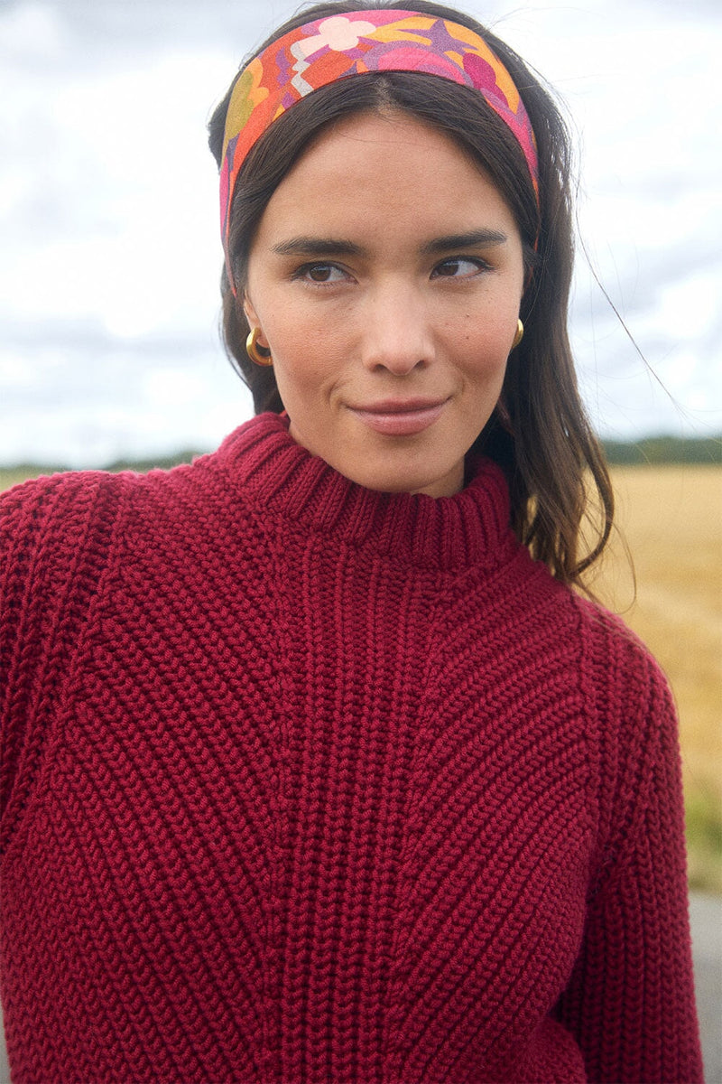 Pull Envoutant En Laine Grenat - Rouge