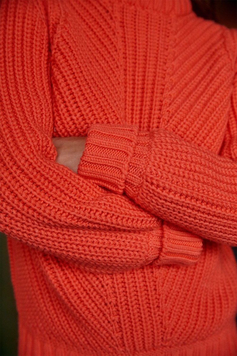 Pull Envoutant En Laine Orange Jupiter - Orange