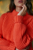 Pull Envoutant En Laine Orange Jupiter - Orange