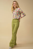 Pantalon Enchanteur En Laine Vert Pistache - Vert