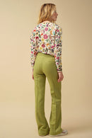 Pantalon Enchanteur En Laine Vert Pistache - Vert