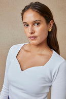 Top Grand Cœur Blanc Innocent