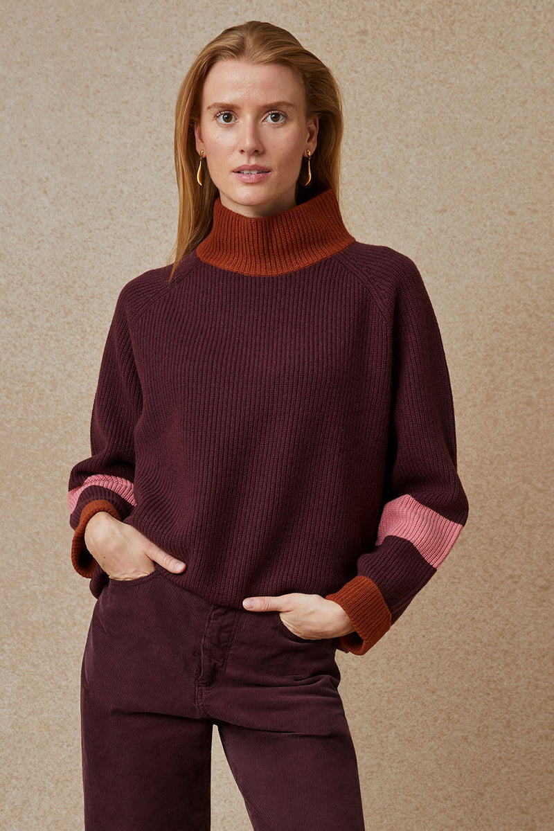 Pull Audacieuse Bordeaux