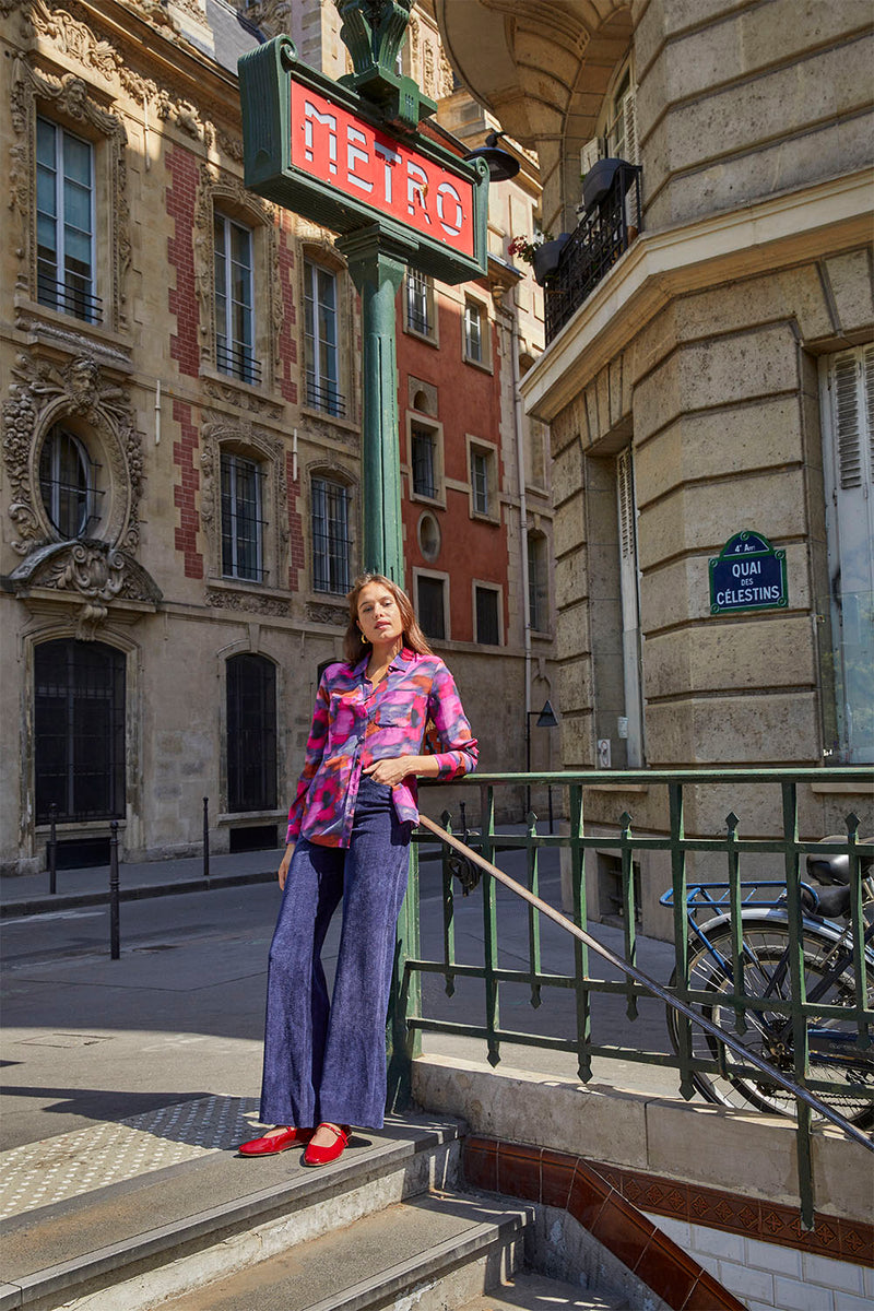 Chemisier En Soie Flora Pivoine