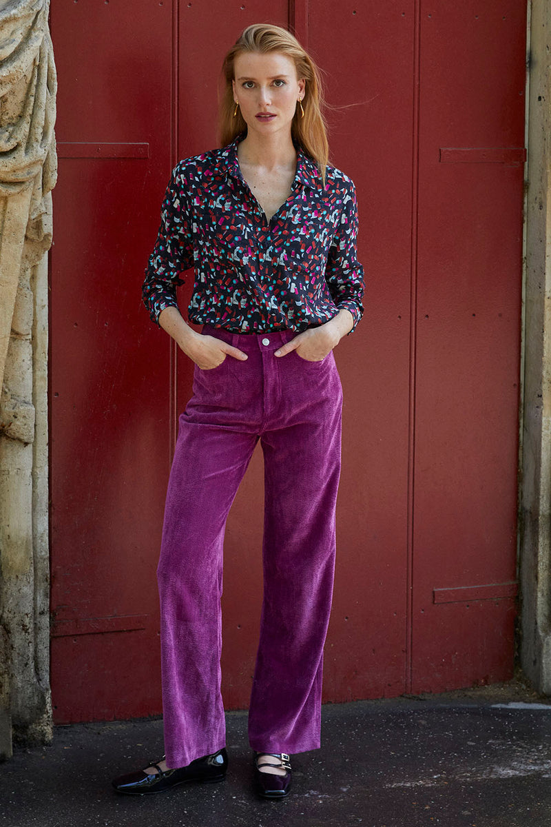Pantalon Idéaliste En Velours Camélia