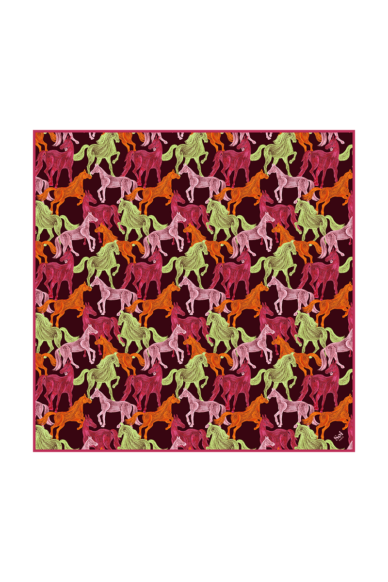Foulard En Soie Rodéo