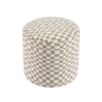 Awa - Pouf - Tessuto a scacchi - Beige