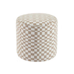 Awa - Pouf - Tessuto a scacchi - Beige