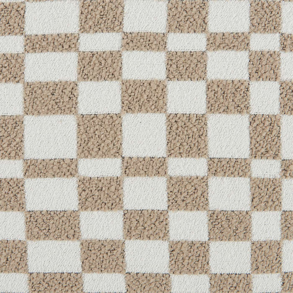 Awa - Pouf - Tessuto a scacchi - Beige
