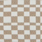 Awa - Pouf - Tessuto a scacchi - Beige