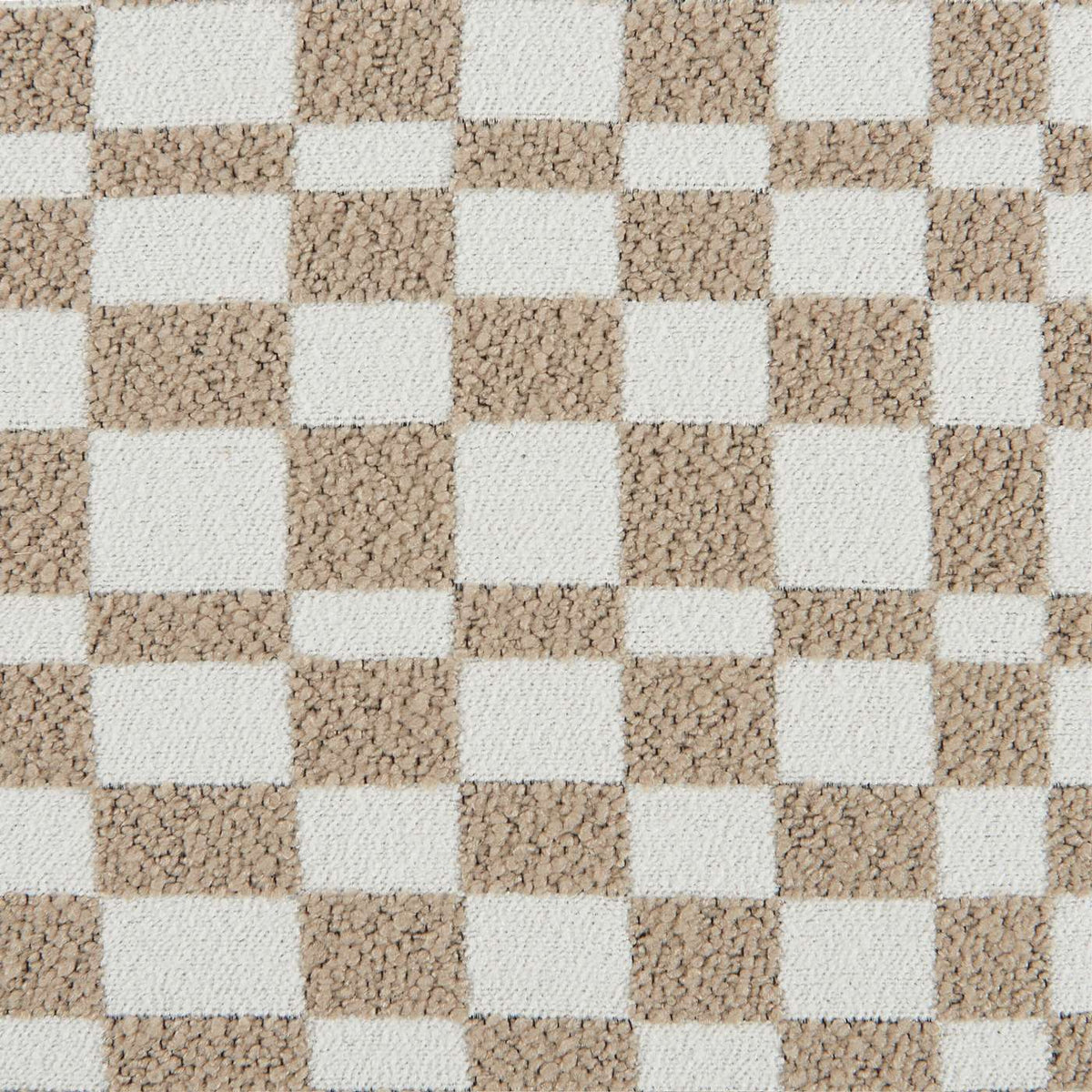 Awa - Pouf - Tessuto a scacchi - Beige