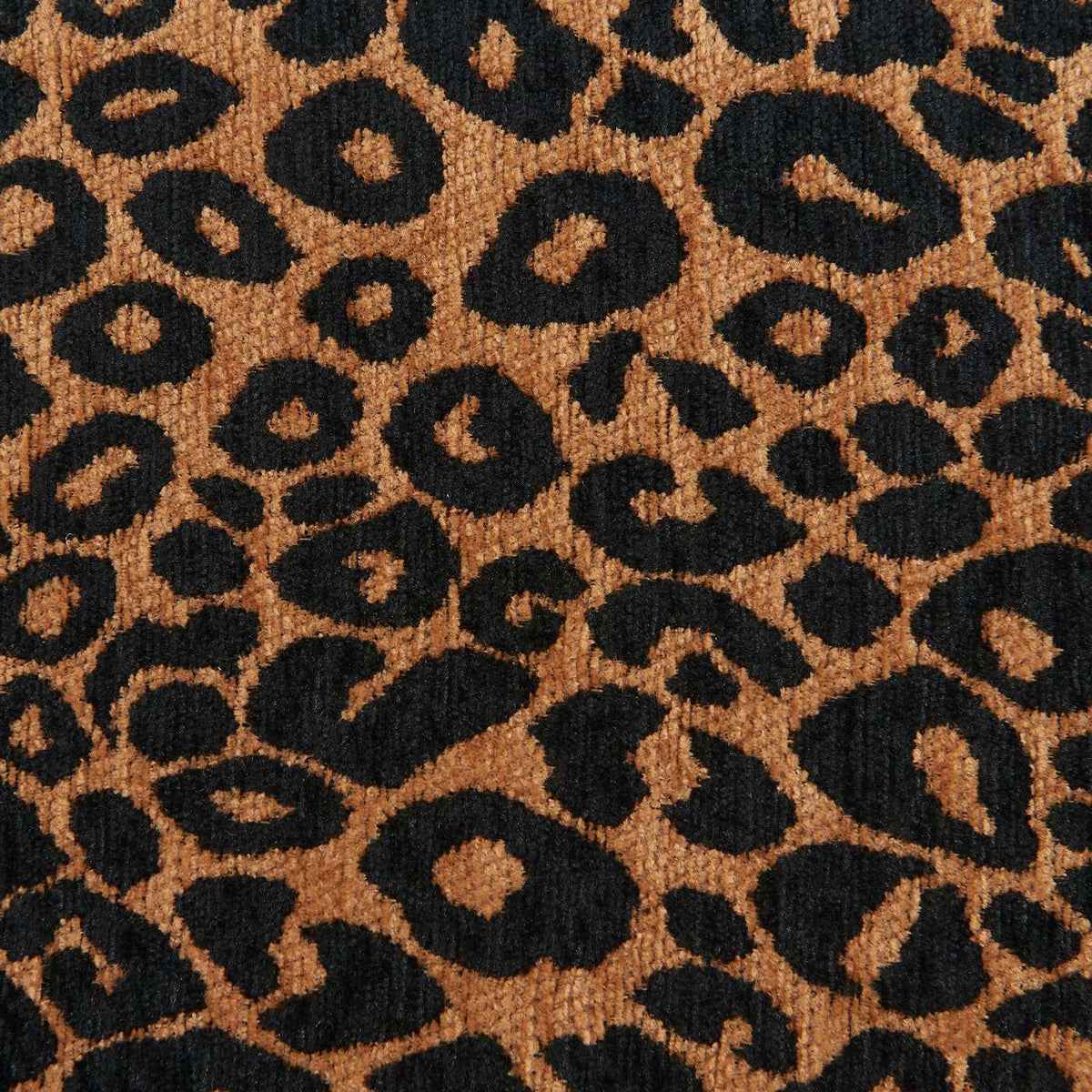 Awa - Pouf - Tessuto con stampa leopardata - Nero