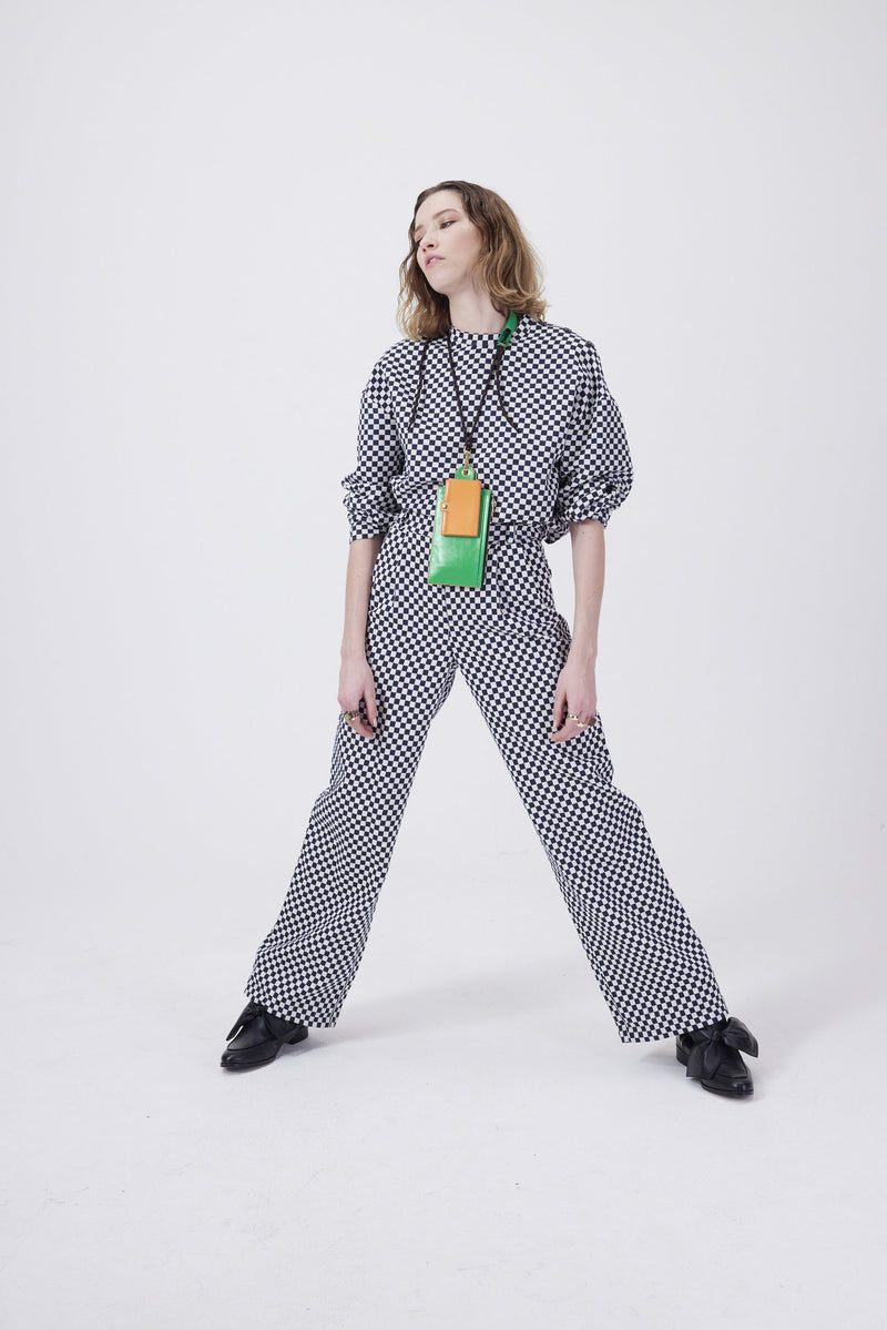 Pantalon Maure En Jacquard À Carreaux