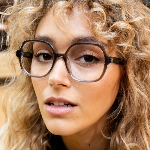 Lunettes Lumière Bleue Suzie - Gris Transparent - Femme