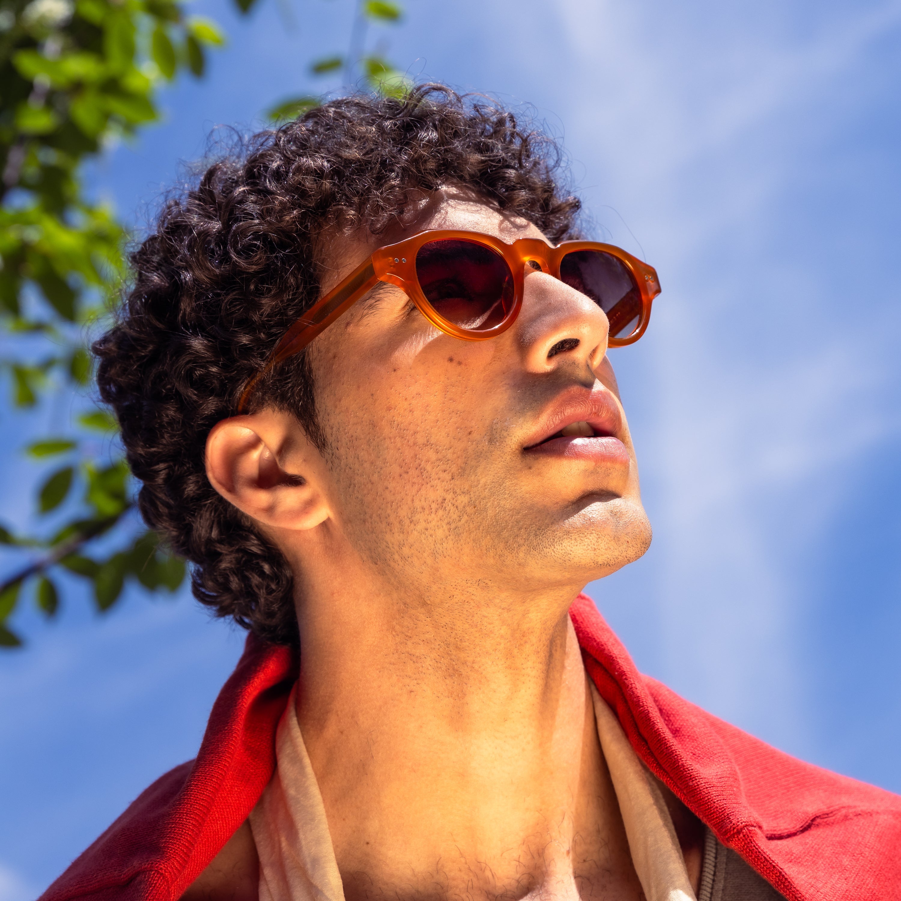Lunettes De Soleil Grace.B - Orange - Mixte
