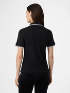 Polo con ribetes finos - Negro