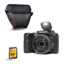 Pixpro Az255 Bridge Camera - 25X Optical Zoom - Black - Free SD Card & Cover - Kodak