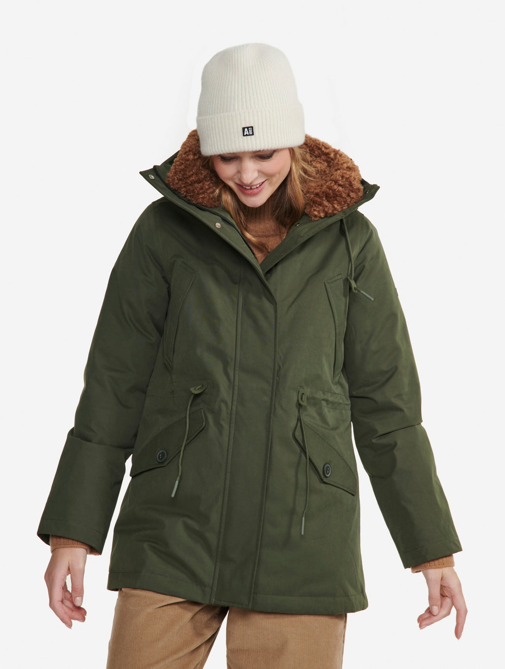 Parka imbottito da esterno - Avocado - Donna