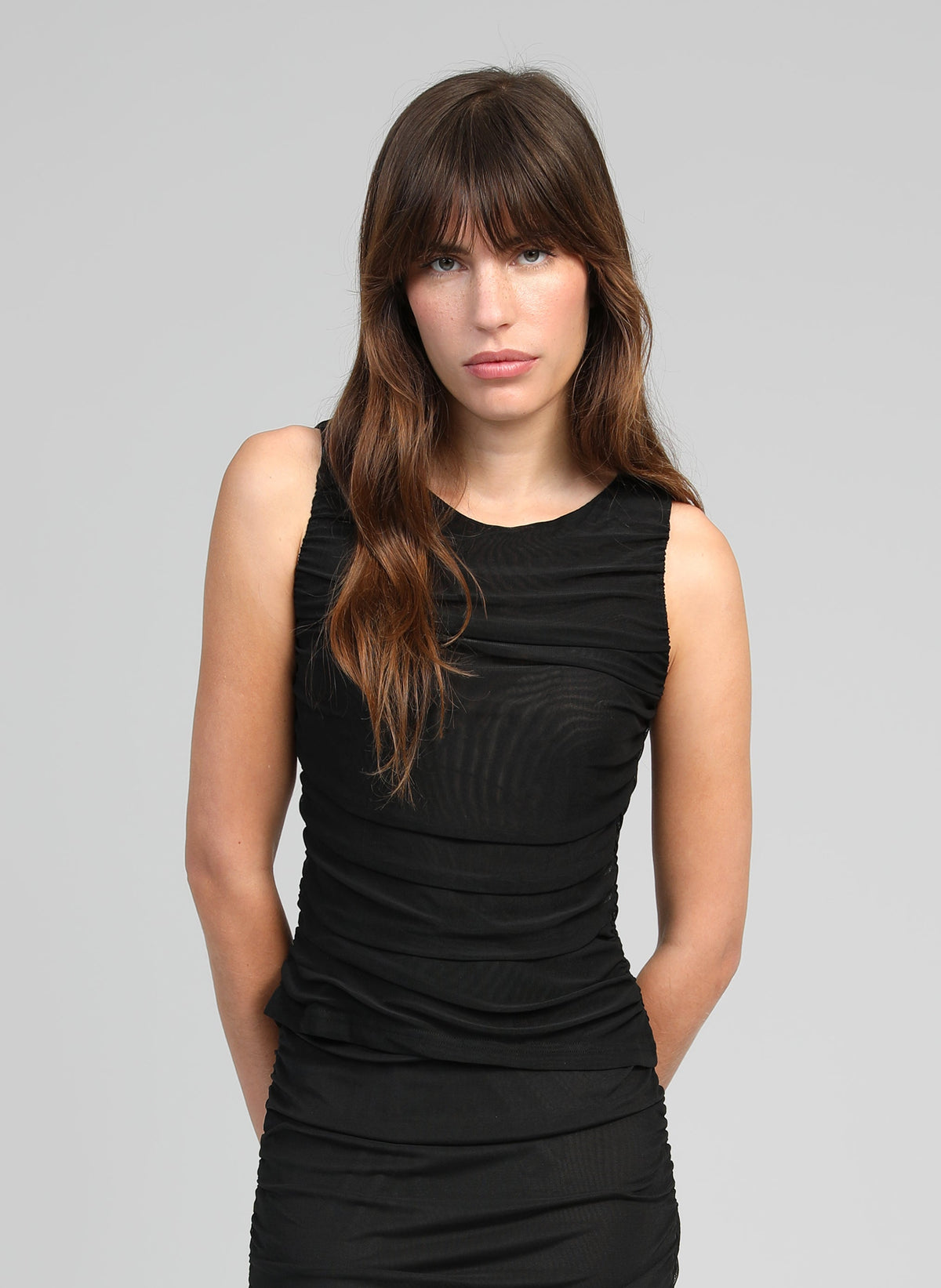 Camiseta sin mangas Azilou Negro