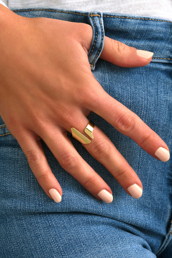 Anillo de oro nuevo Aztek