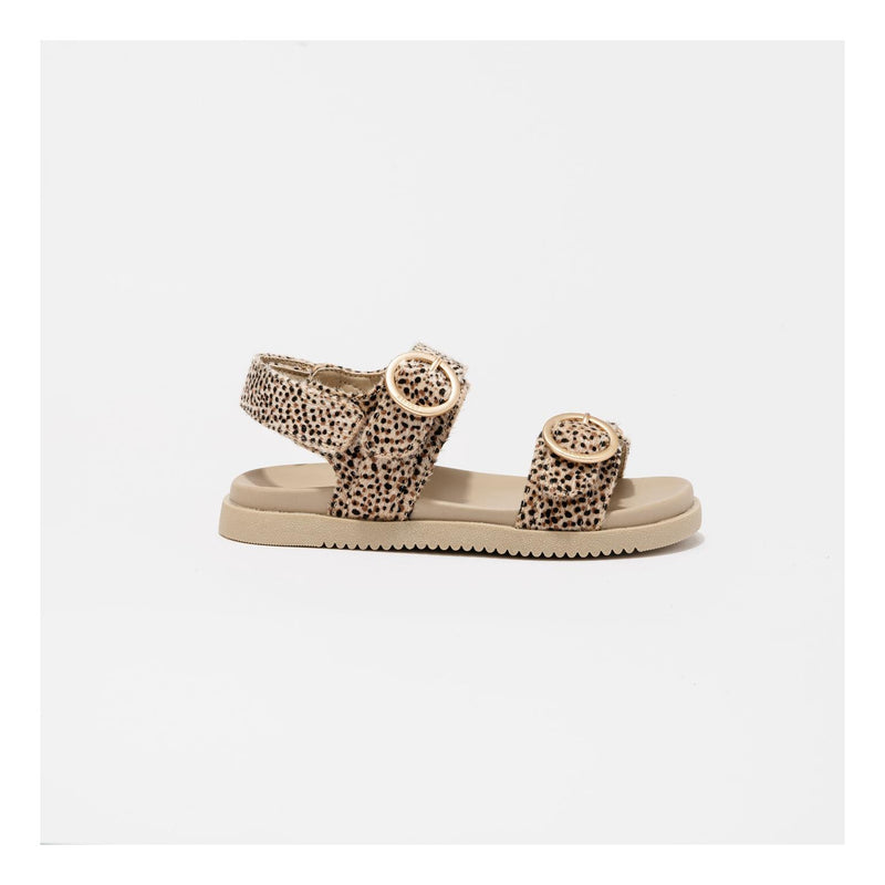 Sandales Azura Beige-Dots-Pony Hair