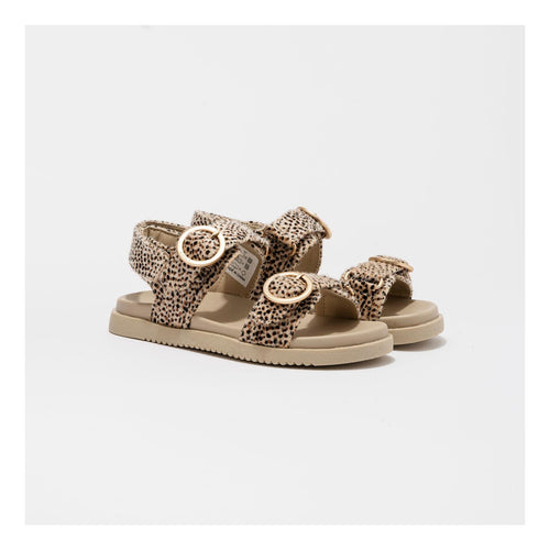 Sandales Azura Beige-Dots-Pony Hair