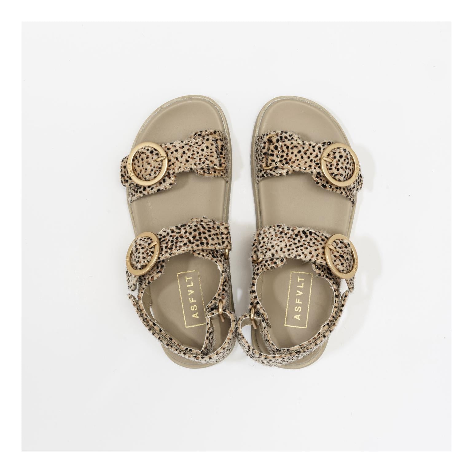 Sandales Azura Beige-Dots-Pony Hair
