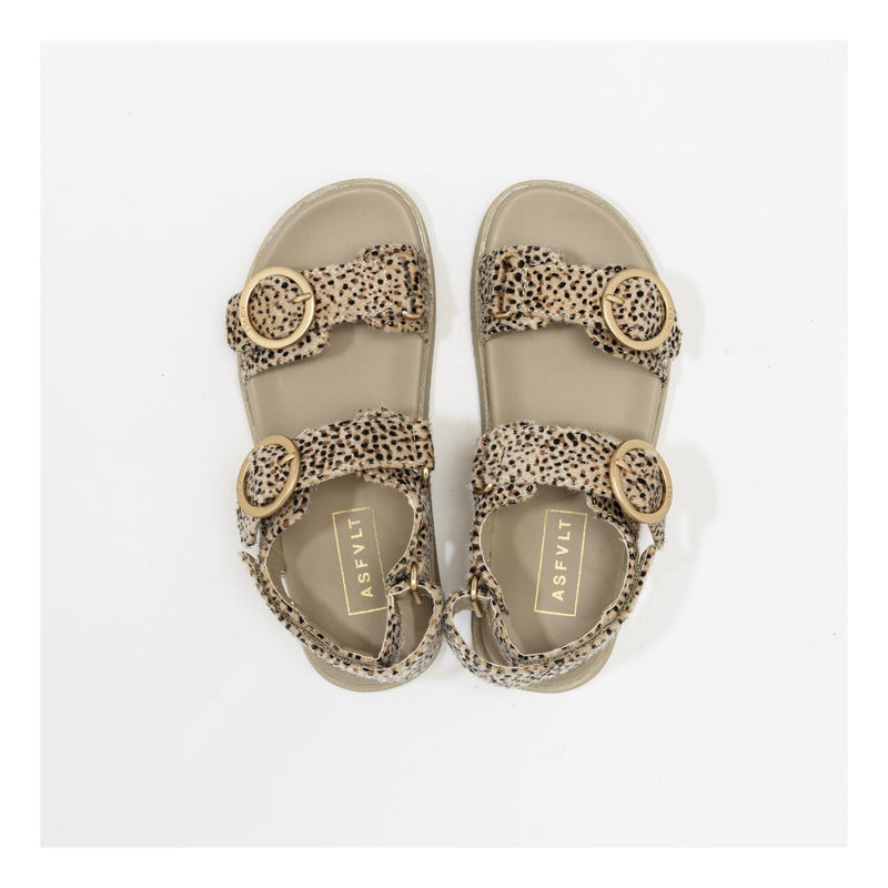 Sandales Azura Beige-Dots-Pony Hair