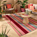 Azur - Tapis D'Extérieur - Polypropylène/Polyester - Rose