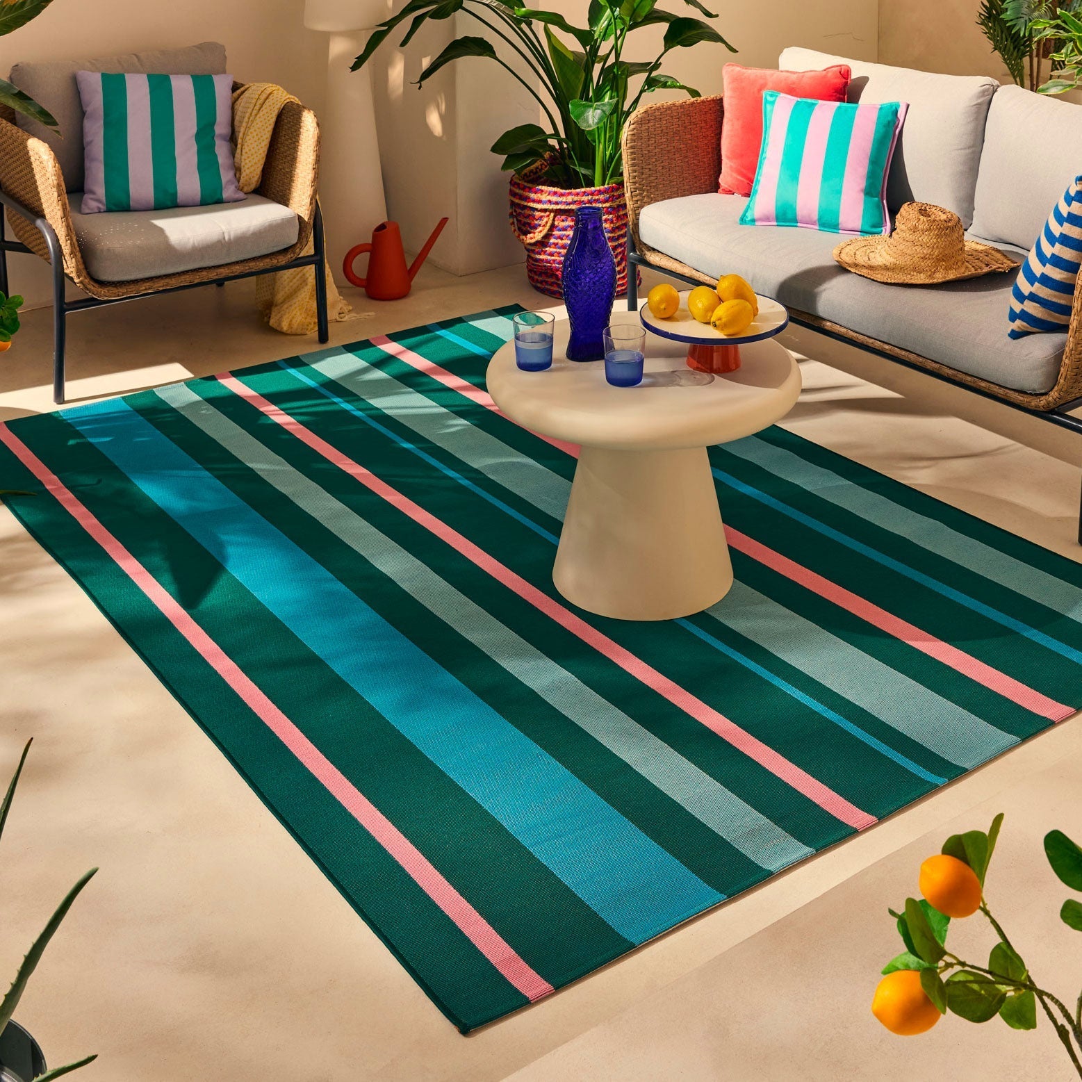 Azur - Tapis D'Extérieur - Polypropylène/Polyester - Vert