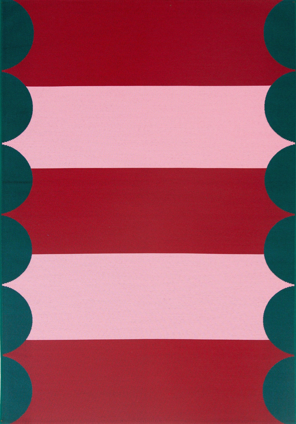 Azur - Tapis D'Extérieur - Polypropylène/Polyester - Rouge