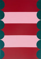 Azur - Tapis D'Extérieur - Polypropylène/Polyester - Rouge