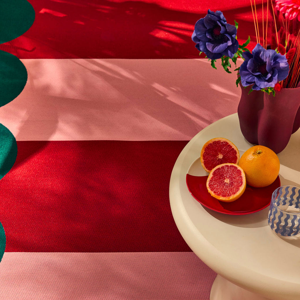 Azur - Tapis D'Extérieur - Polypropylène/Polyester - Rouge
