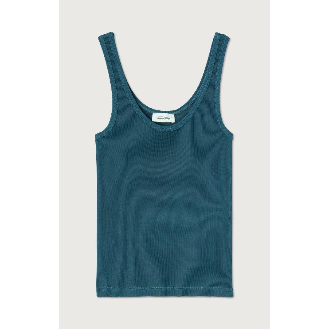 Top Ajustado Cuello Redondo - Petróleo - Mujer
