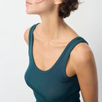 Top Ajustado Cuello Redondo - Petróleo - Mujer