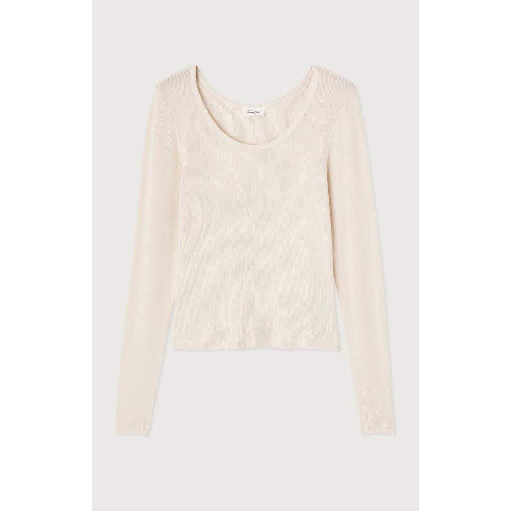 Boat-Neck T-Shirt - Cream - Women