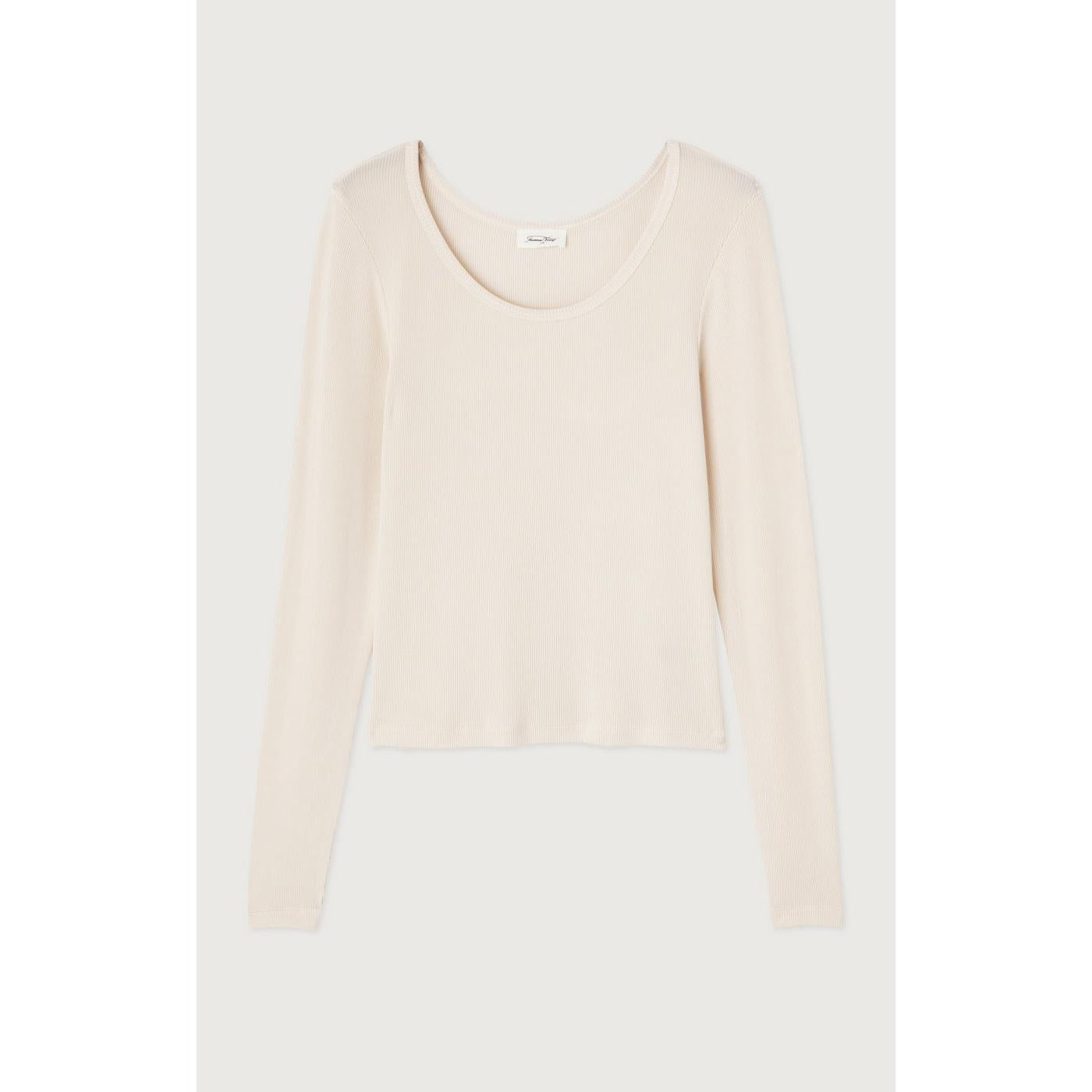 Boat-Neck T-Shirt - Cream - Women