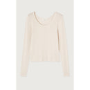 Boat Neck T-Shirt - Cream - Women