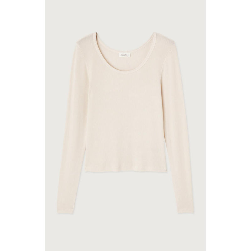 Boat Neck T-Shirt - Cream - Women