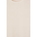 Boat Neck T-Shirt - Cream - Women