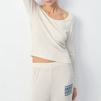 Boat-Neck T-Shirt - Cream - Women