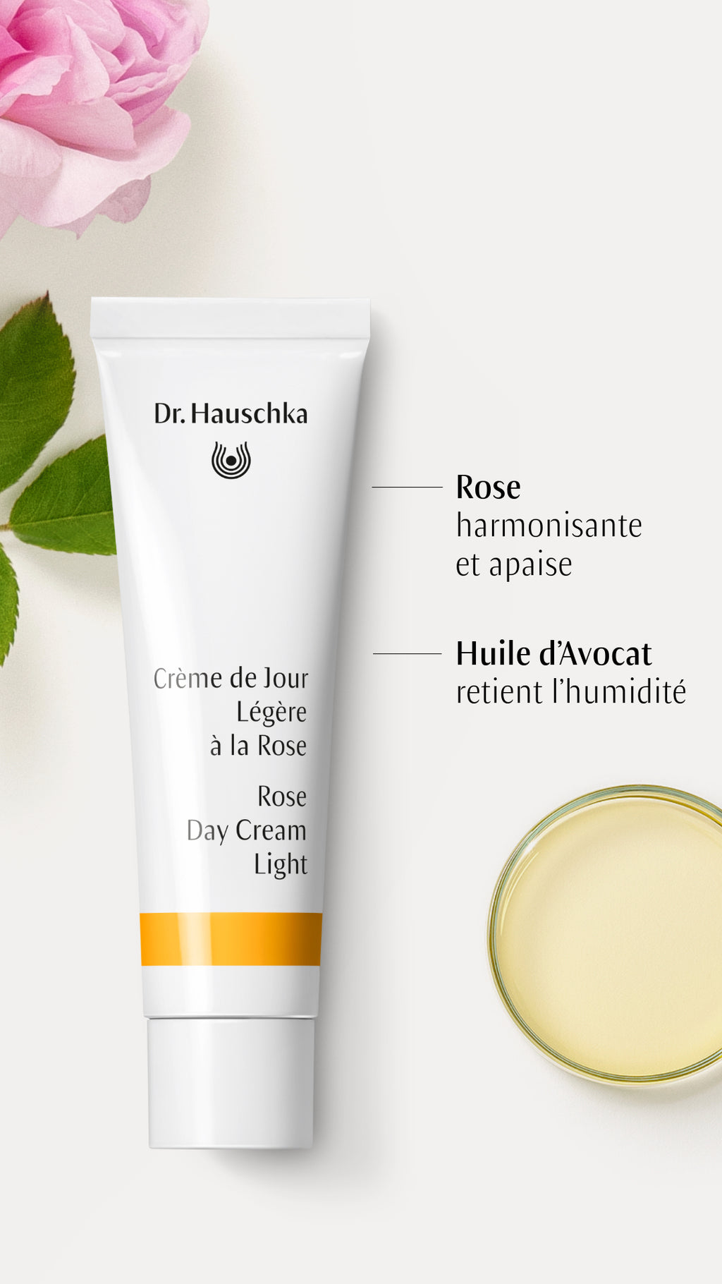 Crème De Jour Légère À La Rose - 30Ml